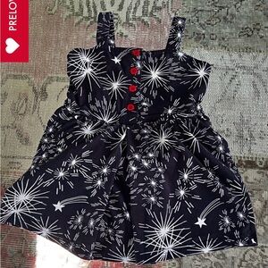 Hanna Andersson Black and White Starburst Dress